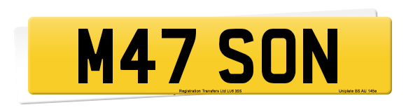 Registration number M47 SON